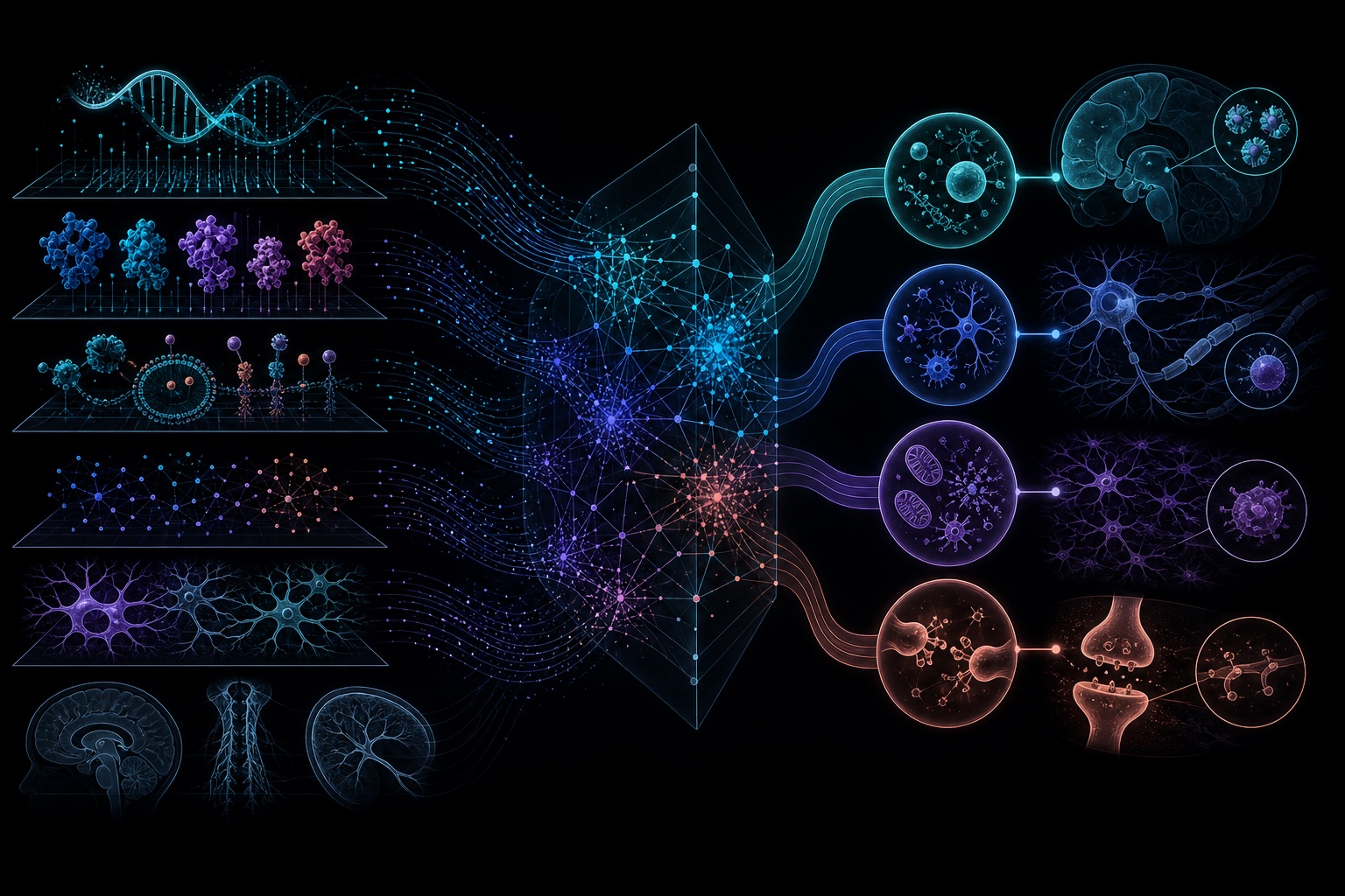 Multi-omic measurements aligned with tissue and cell context.