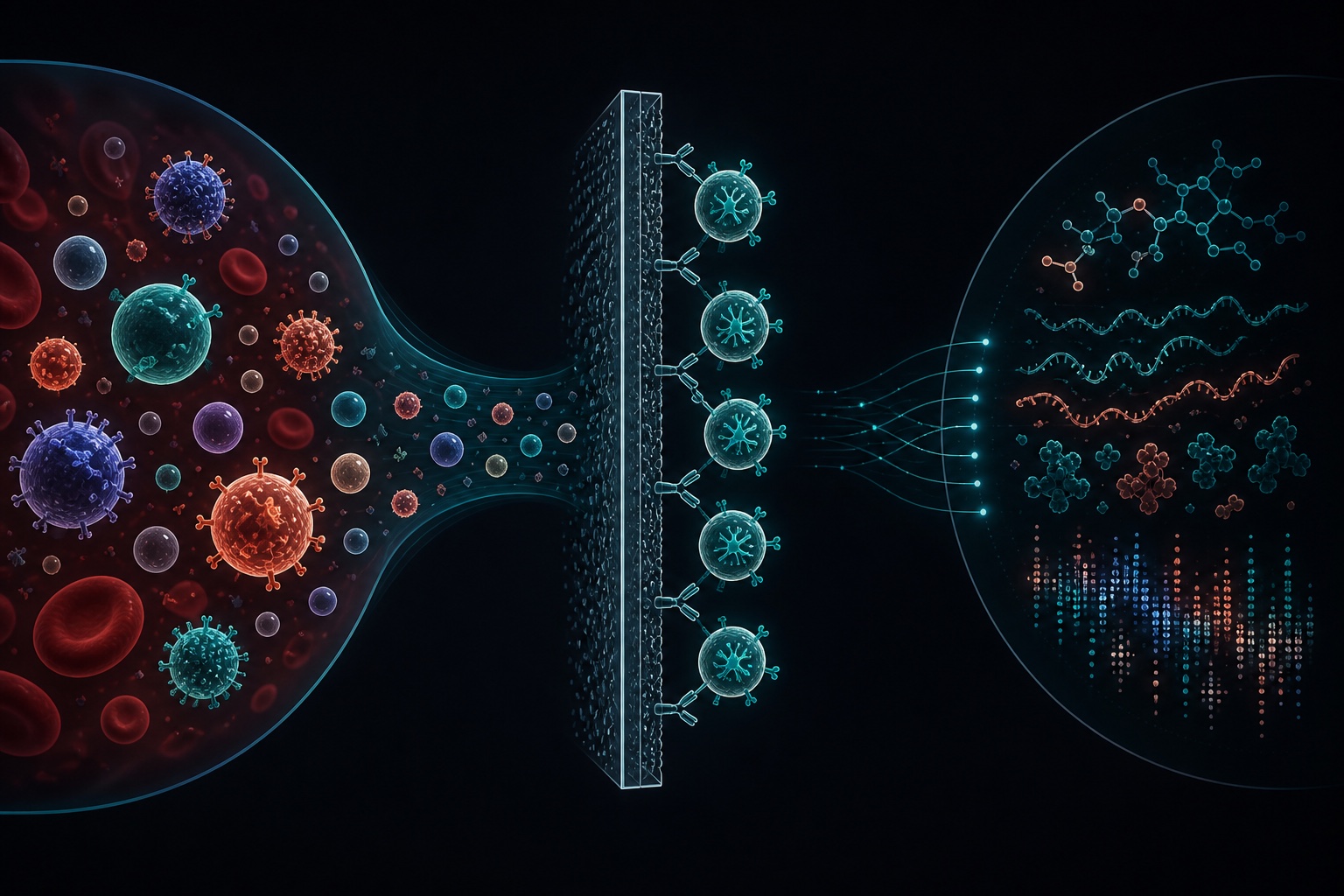 Cell-type-enriched extracellular vesicle signal separated from a complex blood sample.